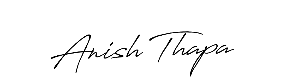 Design your own signature with our free online signature maker. With this signature software, you can create a handwritten (Antro_Vectra_Bolder) signature for name Anish Thapa. Anish Thapa signature style 7 images and pictures png