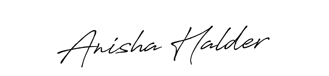Also we have Anisha Halder name is the best signature style. Create professional handwritten signature collection using Antro_Vectra_Bolder autograph style. Anisha Halder signature style 7 images and pictures png