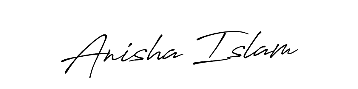 Anisha Islam stylish signature style. Best Handwritten Sign (Antro_Vectra_Bolder) for my name. Handwritten Signature Collection Ideas for my name Anisha Islam. Anisha Islam signature style 7 images and pictures png