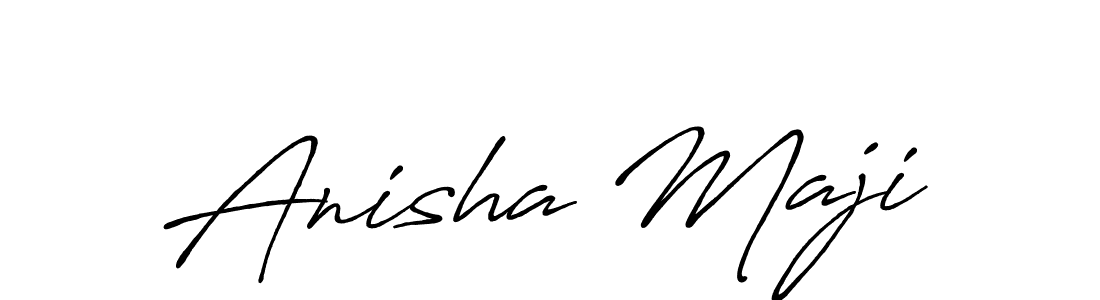 Anisha Maji stylish signature style. Best Handwritten Sign (Antro_Vectra_Bolder) for my name. Handwritten Signature Collection Ideas for my name Anisha Maji. Anisha Maji signature style 7 images and pictures png