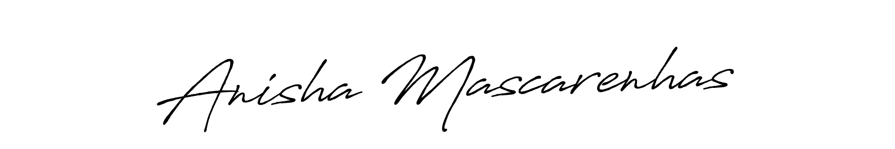 Create a beautiful signature design for name Anisha Mascarenhas. With this signature (Antro_Vectra_Bolder) fonts, you can make a handwritten signature for free. Anisha Mascarenhas signature style 7 images and pictures png