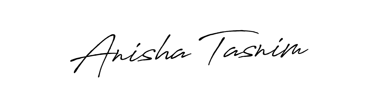 How to make Anisha Tasnim name signature. Use Antro_Vectra_Bolder style for creating short signs online. This is the latest handwritten sign. Anisha Tasnim signature style 7 images and pictures png