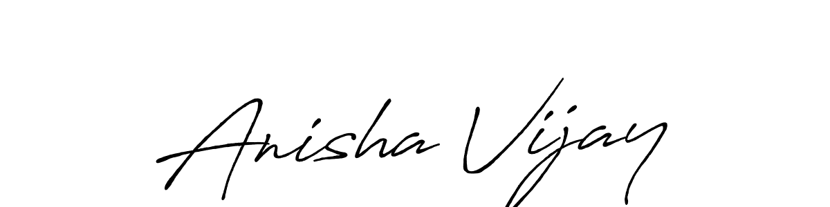 Create a beautiful signature design for name Anisha Vijay. With this signature (Antro_Vectra_Bolder) fonts, you can make a handwritten signature for free. Anisha Vijay signature style 7 images and pictures png