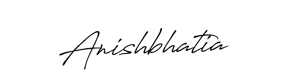 Use a signature maker to create a handwritten signature online. With this signature software, you can design (Antro_Vectra_Bolder) your own signature for name Anishbhatia. Anishbhatia signature style 7 images and pictures png