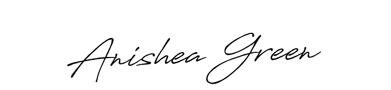 Create a beautiful signature design for name Anishea Green. With this signature (Antro_Vectra_Bolder) fonts, you can make a handwritten signature for free. Anishea Green signature style 7 images and pictures png