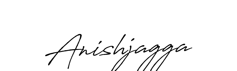 How to make Anishjagga name signature. Use Antro_Vectra_Bolder style for creating short signs online. This is the latest handwritten sign. Anishjagga signature style 7 images and pictures png