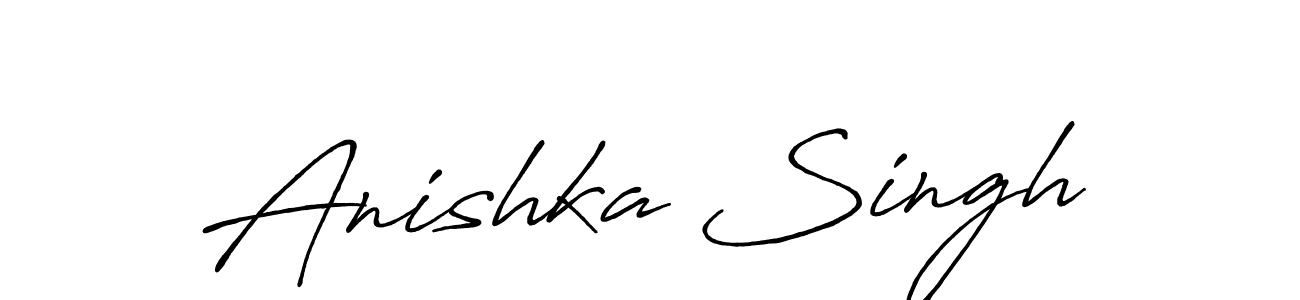 Anishka Singh stylish signature style. Best Handwritten Sign (Antro_Vectra_Bolder) for my name. Handwritten Signature Collection Ideas for my name Anishka Singh. Anishka Singh signature style 7 images and pictures png