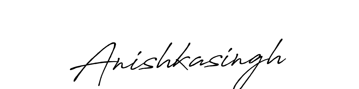 How to make Anishkasingh signature? Antro_Vectra_Bolder is a professional autograph style. Create handwritten signature for Anishkasingh name. Anishkasingh signature style 7 images and pictures png