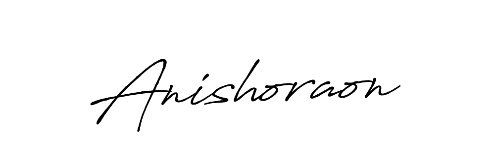 Make a beautiful signature design for name Anishoraon. With this signature (Antro_Vectra_Bolder) style, you can create a handwritten signature for free. Anishoraon signature style 7 images and pictures png