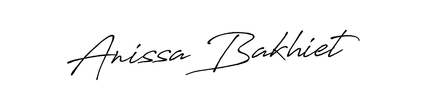 Also You can easily find your signature by using the search form. We will create Anissa Bakhiet name handwritten signature images for you free of cost using Antro_Vectra_Bolder sign style. Anissa Bakhiet signature style 7 images and pictures png
