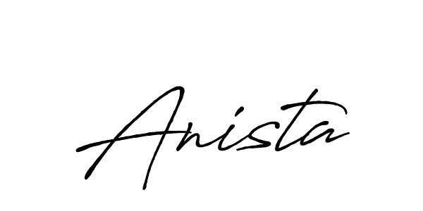 Make a beautiful signature design for name Anista. With this signature (Antro_Vectra_Bolder) style, you can create a handwritten signature for free. Anista signature style 7 images and pictures png