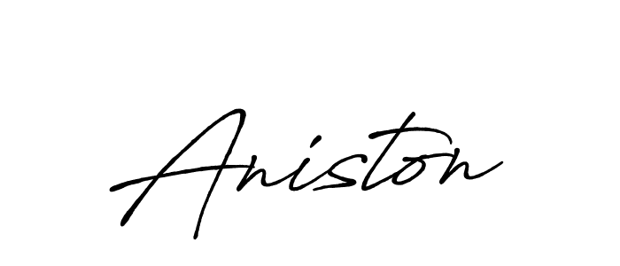 Use a signature maker to create a handwritten signature online. With this signature software, you can design (Antro_Vectra_Bolder) your own signature for name Aniston. Aniston signature style 7 images and pictures png