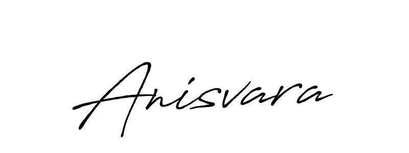 How to make Anisvara name signature. Use Antro_Vectra_Bolder style for creating short signs online. This is the latest handwritten sign. Anisvara signature style 7 images and pictures png