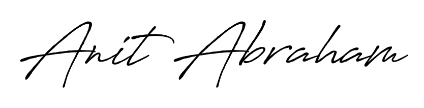 Anit Abraham stylish signature style. Best Handwritten Sign (Antro_Vectra_Bolder) for my name. Handwritten Signature Collection Ideas for my name Anit Abraham. Anit Abraham signature style 7 images and pictures png