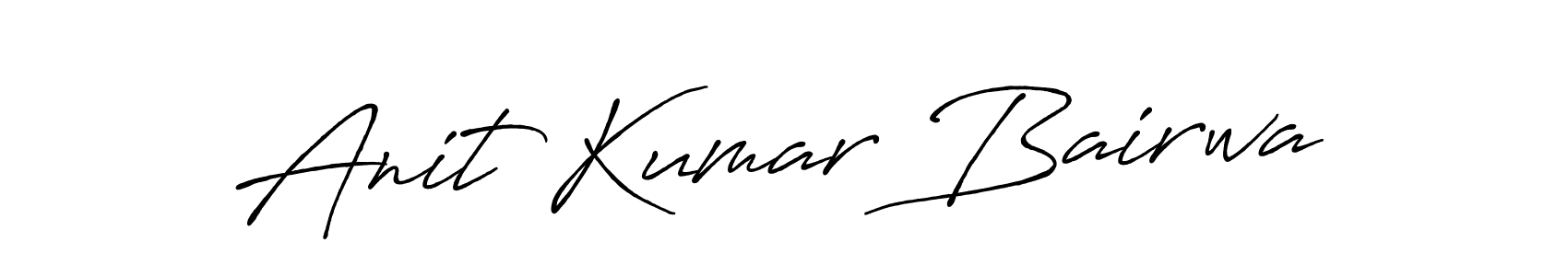 Create a beautiful signature design for name Anit Kumar Bairwa. With this signature (Antro_Vectra_Bolder) fonts, you can make a handwritten signature for free. Anit Kumar Bairwa signature style 7 images and pictures png
