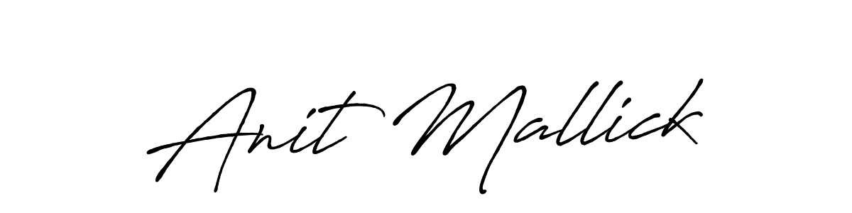 Anit Mallick stylish signature style. Best Handwritten Sign (Antro_Vectra_Bolder) for my name. Handwritten Signature Collection Ideas for my name Anit Mallick. Anit Mallick signature style 7 images and pictures png