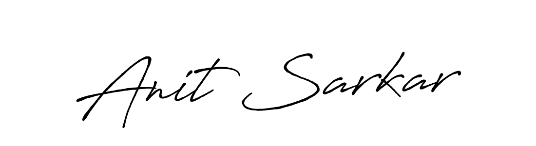 How to make Anit Sarkar name signature. Use Antro_Vectra_Bolder style for creating short signs online. This is the latest handwritten sign. Anit Sarkar signature style 7 images and pictures png
