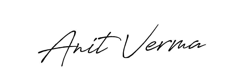 Anit Verma stylish signature style. Best Handwritten Sign (Antro_Vectra_Bolder) for my name. Handwritten Signature Collection Ideas for my name Anit Verma. Anit Verma signature style 7 images and pictures png