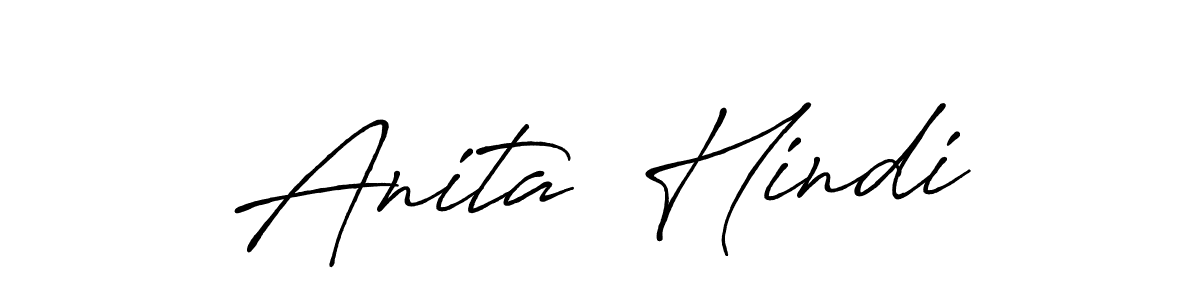 How to make Anita  Hindi signature? Antro_Vectra_Bolder is a professional autograph style. Create handwritten signature for Anita  Hindi name. Anita  Hindi signature style 7 images and pictures png