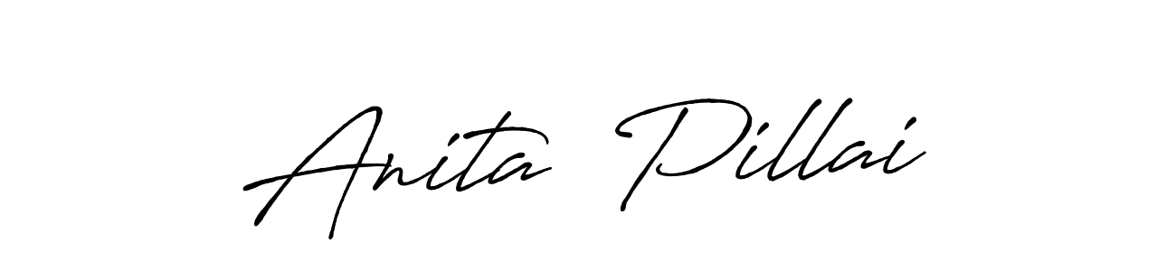 The best way (Antro_Vectra_Bolder) to make a short signature is to pick only two or three words in your name. The name Anita  Pillai include a total of six letters. For converting this name. Anita  Pillai signature style 7 images and pictures png