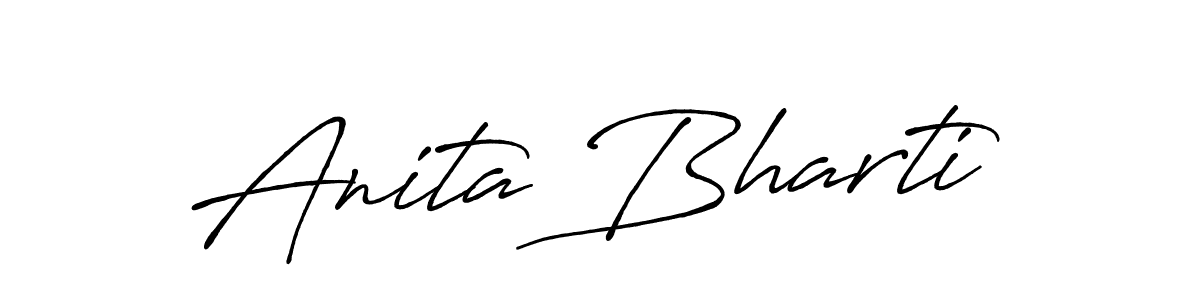 Make a beautiful signature design for name Anita Bharti. Use this online signature maker to create a handwritten signature for free. Anita Bharti signature style 7 images and pictures png