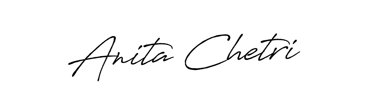 You should practise on your own different ways (Antro_Vectra_Bolder) to write your name (Anita Chetri) in signature. don't let someone else do it for you. Anita Chetri signature style 7 images and pictures png