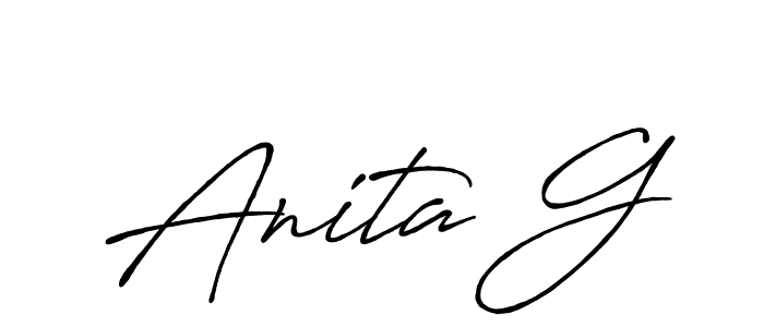 You should practise on your own different ways (Antro_Vectra_Bolder) to write your name (Anita G) in signature. don't let someone else do it for you. Anita G signature style 7 images and pictures png