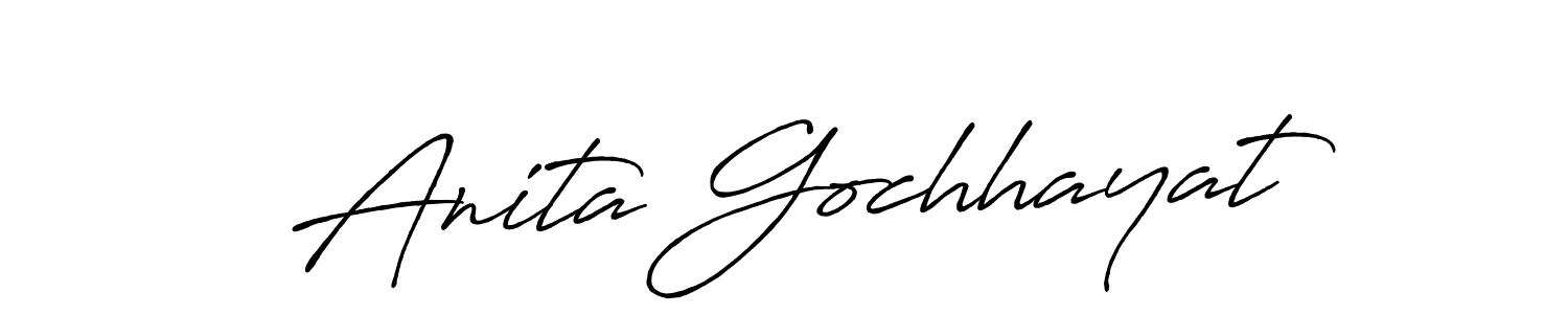 Design your own signature with our free online signature maker. With this signature software, you can create a handwritten (Antro_Vectra_Bolder) signature for name Anita Gochhayat. Anita Gochhayat signature style 7 images and pictures png