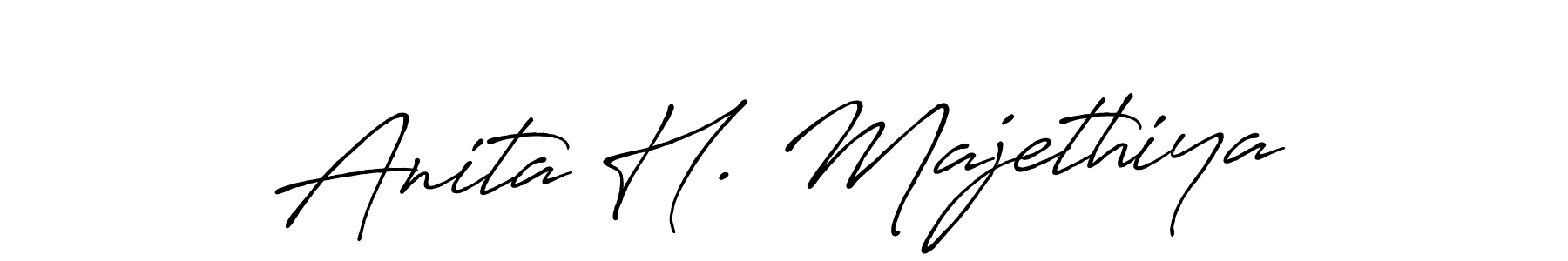 Antro_Vectra_Bolder is a professional signature style that is perfect for those who want to add a touch of class to their signature. It is also a great choice for those who want to make their signature more unique. Get Anita H. Majethiya name to fancy signature for free. Anita H. Majethiya signature style 7 images and pictures png