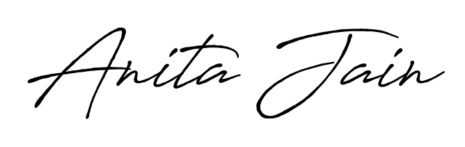 Explore multiple handwriting variations for Anita Jain including this stunning Antro_Vectra_Bolder design. Free to use across all platforms. Anita Jain signature style 7 images and pictures png