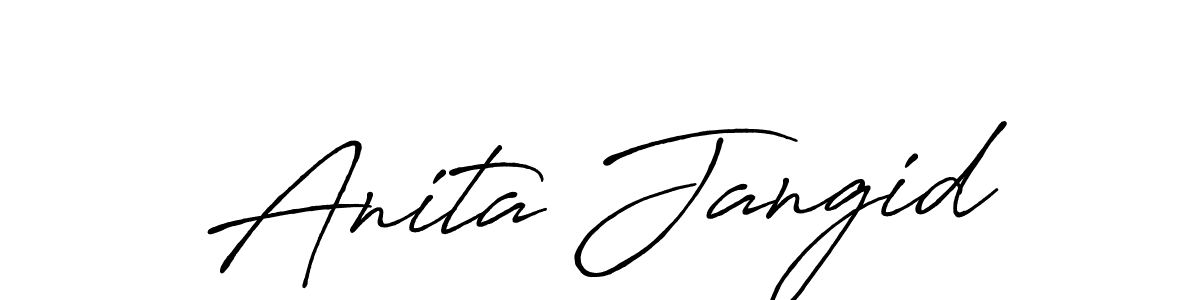 Create a beautiful signature design for name Anita Jangid. With this signature (Antro_Vectra_Bolder) fonts, you can make a handwritten signature for free. Anita Jangid signature style 7 images and pictures png