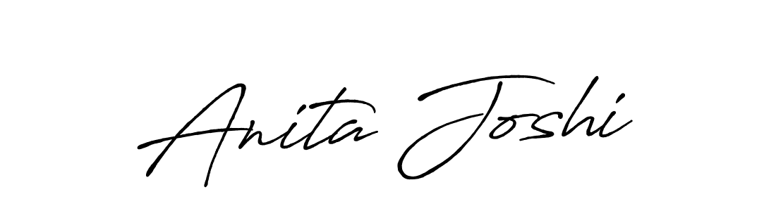 Make a beautiful signature design for name Anita Joshi. With this signature (Antro_Vectra_Bolder) style, you can create a handwritten signature for free. Anita Joshi signature style 7 images and pictures png