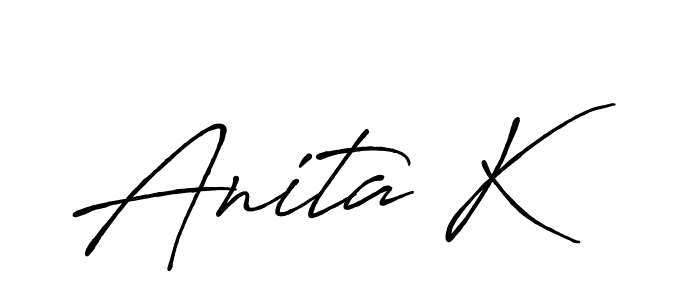 Here are the top 10 professional signature styles for the name Anita K. These are the best autograph styles you can use for your name. Anita K signature style 7 images and pictures png