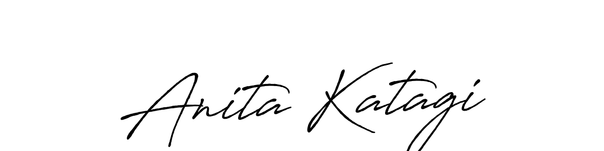 Make a beautiful signature design for name Anita Katagi. Use this online signature maker to create a handwritten signature for free. Anita Katagi signature style 7 images and pictures png