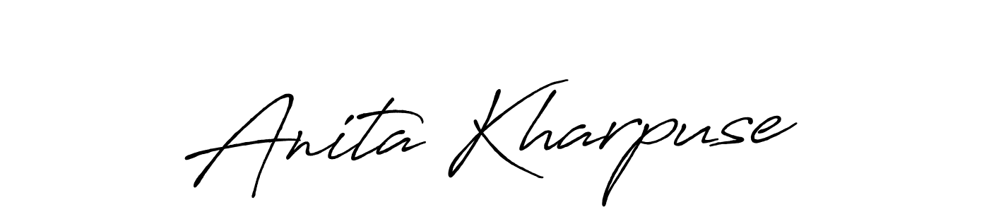 Create a beautiful signature design for name Anita Kharpuse. With this signature (Antro_Vectra_Bolder) fonts, you can make a handwritten signature for free. Anita Kharpuse signature style 7 images and pictures png