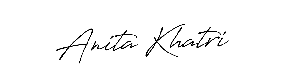 Use a signature maker to create a handwritten signature online. With this signature software, you can design (Antro_Vectra_Bolder) your own signature for name Anita Khatri. Anita Khatri signature style 7 images and pictures png