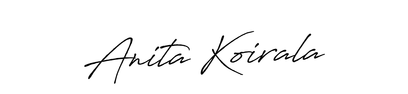 Similarly Antro_Vectra_Bolder is the best handwritten signature design. Signature creator online .You can use it as an online autograph creator for name Anita Koirala. Anita Koirala signature style 7 images and pictures png