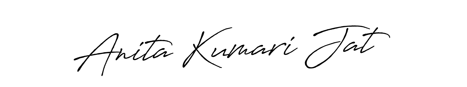 Make a beautiful signature design for name Anita Kumari Jat. With this signature (Antro_Vectra_Bolder) style, you can create a handwritten signature for free. Anita Kumari Jat signature style 7 images and pictures png