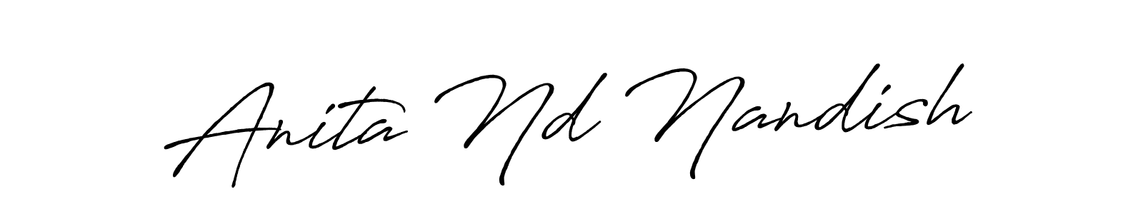 Create a beautiful signature design for name Anita Nd Nandish. With this signature (Antro_Vectra_Bolder) fonts, you can make a handwritten signature for free. Anita Nd Nandish signature style 7 images and pictures png