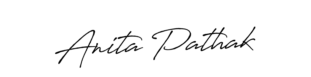Anita Pathak stylish signature style. Best Handwritten Sign (Antro_Vectra_Bolder) for my name. Handwritten Signature Collection Ideas for my name Anita Pathak. Anita Pathak signature style 7 images and pictures png