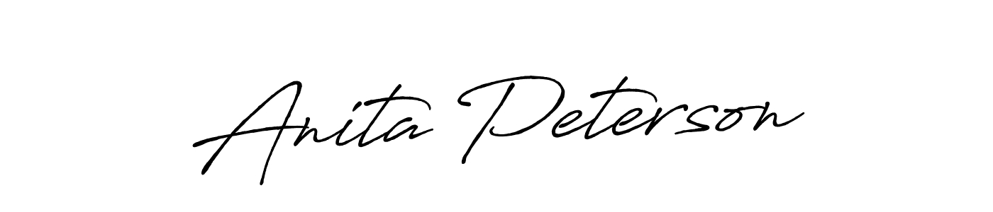 Use a signature maker to create a handwritten signature online. With this signature software, you can design (Antro_Vectra_Bolder) your own signature for name Anita Peterson. Anita Peterson signature style 7 images and pictures png