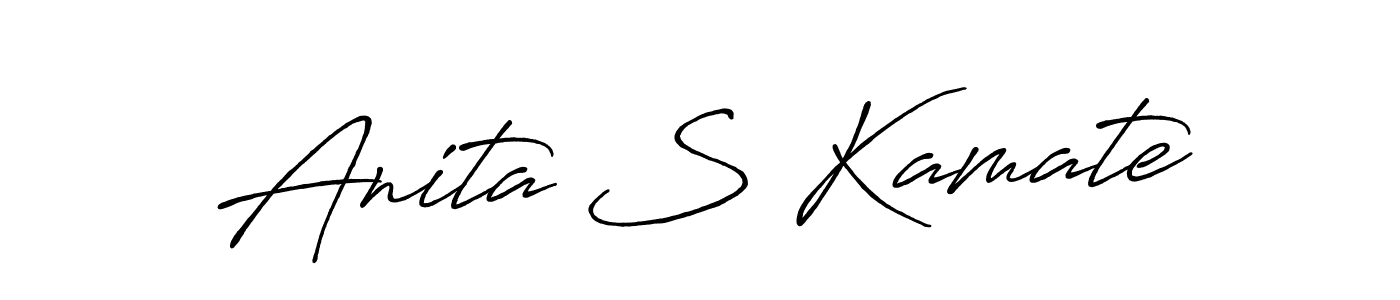 Also we have Anita S Kamate name is the best signature style. Create professional handwritten signature collection using Antro_Vectra_Bolder autograph style. Anita S Kamate signature style 7 images and pictures png