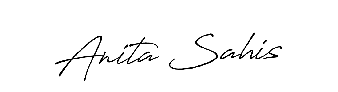 Create a beautiful signature design for name Anita Sahis. With this signature (Antro_Vectra_Bolder) fonts, you can make a handwritten signature for free. Anita Sahis signature style 7 images and pictures png