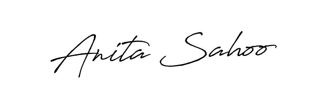 Create a beautiful signature design for name Anita Sahoo. With this signature (Antro_Vectra_Bolder) fonts, you can make a handwritten signature for free. Anita Sahoo signature style 7 images and pictures png