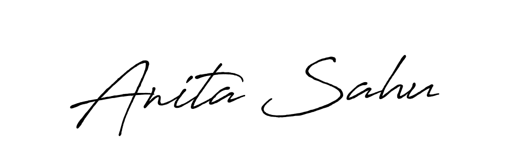 Design your own signature with our free online signature maker. With this signature software, you can create a handwritten (Antro_Vectra_Bolder) signature for name Anita Sahu. Anita Sahu signature style 7 images and pictures png