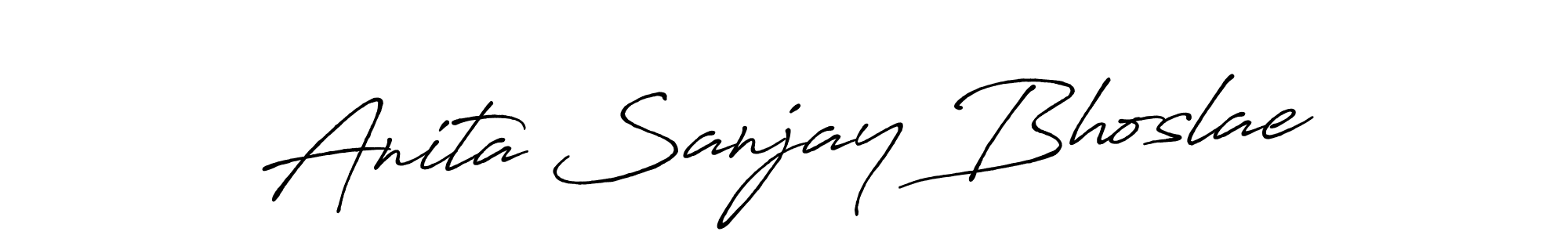 You can use this online signature creator to create a handwritten signature for the name Anita Sanjay Bhoslae. This is the best online autograph maker. Anita Sanjay Bhoslae signature style 7 images and pictures png
