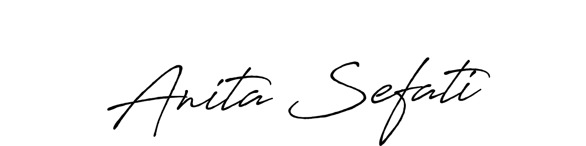 Anita Sefati stylish signature style. Best Handwritten Sign (Antro_Vectra_Bolder) for my name. Handwritten Signature Collection Ideas for my name Anita Sefati. Anita Sefati signature style 7 images and pictures png