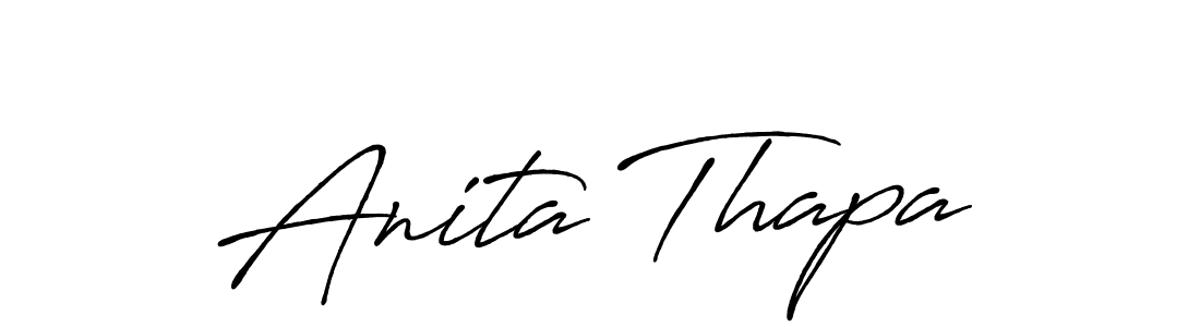 Use a signature maker to create a handwritten signature online. With this signature software, you can design (Antro_Vectra_Bolder) your own signature for name Anita Thapa. Anita Thapa signature style 7 images and pictures png