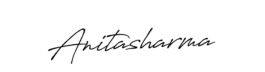Anitasharma stylish signature style. Best Handwritten Sign (Antro_Vectra_Bolder) for my name. Handwritten Signature Collection Ideas for my name Anitasharma. Anitasharma signature style 7 images and pictures png