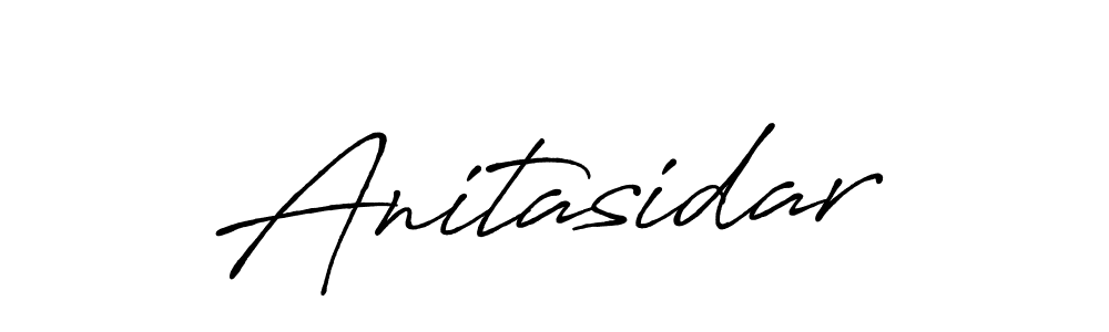 Anitasidar stylish signature style. Best Handwritten Sign (Antro_Vectra_Bolder) for my name. Handwritten Signature Collection Ideas for my name Anitasidar. Anitasidar signature style 7 images and pictures png